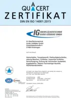 Zertifikat DIN EN ISO 14001:2015